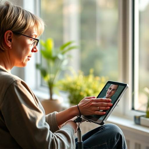 Person using assistive technology